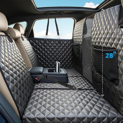 High Barrier Dog Car Seat Cover,Waterproof Back Seat Extender for Dogs,Car Se...