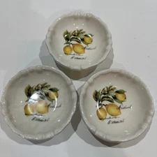 3 Dish Set Effetti  Italy Ceramic Pinch Spice Salt Olive Oil Dipping Bowls