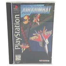 Air Combat PS1 PlayStation 1 Long Box CIB Complete Manual Namco 1995 Black Label