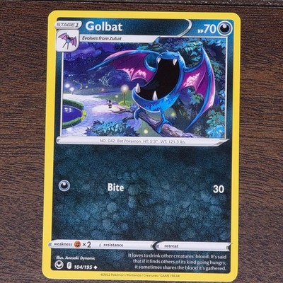 Golbat | 104/195 | Silver Tempest | Pokémon TCG Card | NM