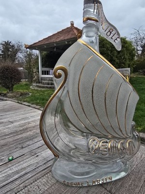 Cognac Messrs  Larsen  S.A. France  Viking Drakkar Ship - b. 1970er Jahre,