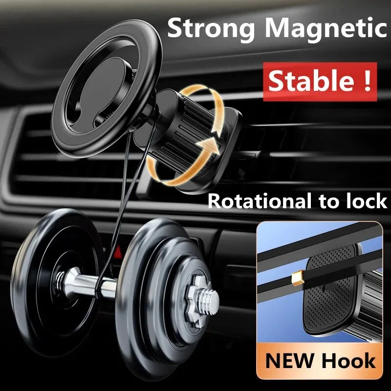 Magnetic Car Phone Holder Stand Magnet Car Mount Support GPS Mobile Bracket in C - Image 2 of 4