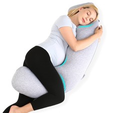 Momcozy U/J Shaped Pregnancy Pillow, Full Body Maternity Pillow for Sleeping