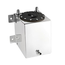 1 Gallon Fuel Cell Gas Tank Aluminum with Cap Street Drift Silver