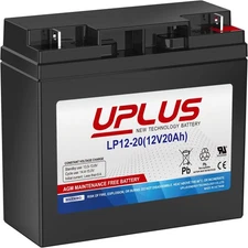 UPLUS 12V 20Ah Deep Cycle AGM Battery LP12-20 Rechargeable SLA Batteries