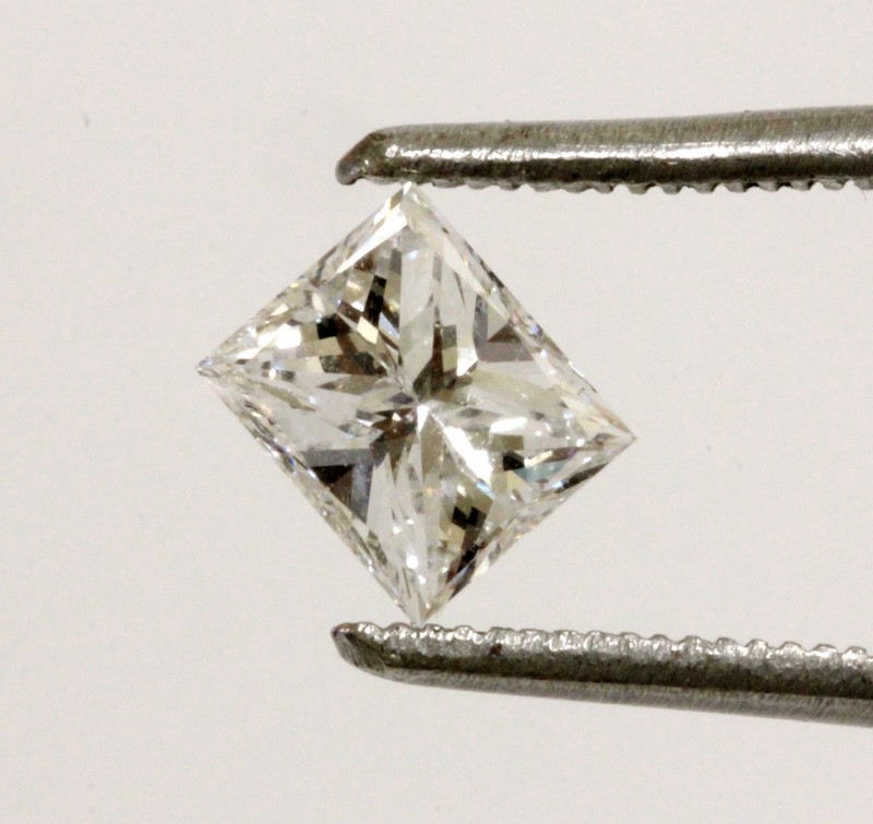 GIA certified loose princess cut diamond .72ct SI1 D 5.36x4.79x3.46mm Natural