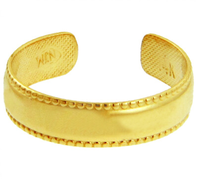 Kühner klassischer Zehenring in 10K massiv Gelbgold, Weißgold, Rotgold 