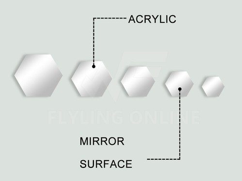 Up to 24x Mirror Hexagon Removable Acrylic Wall Stickers Art DIY Home Decor Sple - Picture 3 of 20