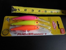 Berkley Flicker Minnow Crankbait  Size 9  (3-Pack HIGHLIGHTER