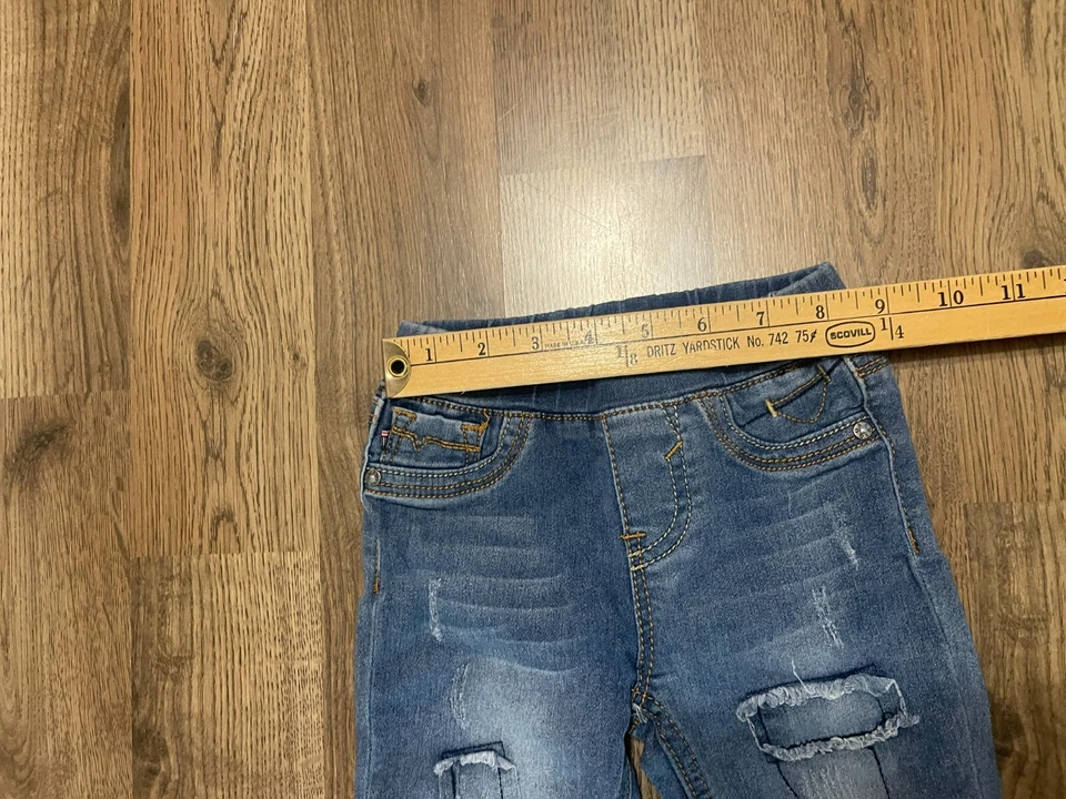 Jeans VIGOSS, niño pequeño talla 24 meses, azul, denim, desgastado, pierna recta Foto 3 de 4