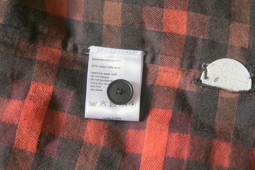 Folk Clothing Camp Collar Shirt Size 4 / Large - Red Check - 第 10/12 張圖片