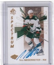 2016-17 Upper Deck SP Authentic Spectrum Auto Nino Niederreiter Minnesota Wild