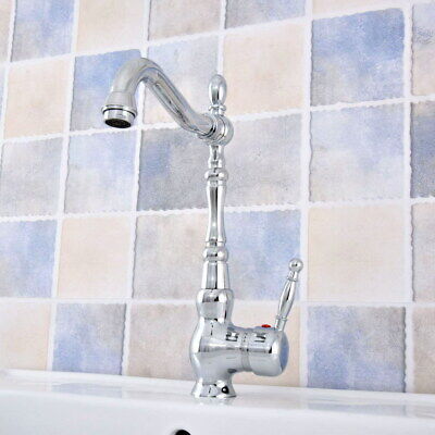 Chrome Hot/Cold single Hole Mixer Sink Water Tap Basin Kitchen Wash Basin Faucet