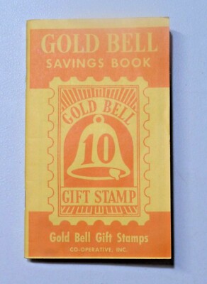 GOLD BELL Gift Stamp Savings Book Detroit, MI Partially Filled Booklet