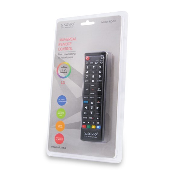 Thumbnail - 5901986043676 Savio Rc-07 Fernbedienung Ir Wireless Tv Drucktasten