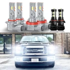 For Ford F 150 2015-2020 12000K White LED Headlight Hi/Lo Beam + Fog Light Bulbs