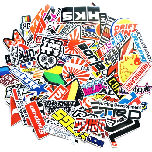 100PCS JDM Stickers Pack Helmet Car Motorcycle Racing Motocross Waterproof Decal - Bild 2 von 12
