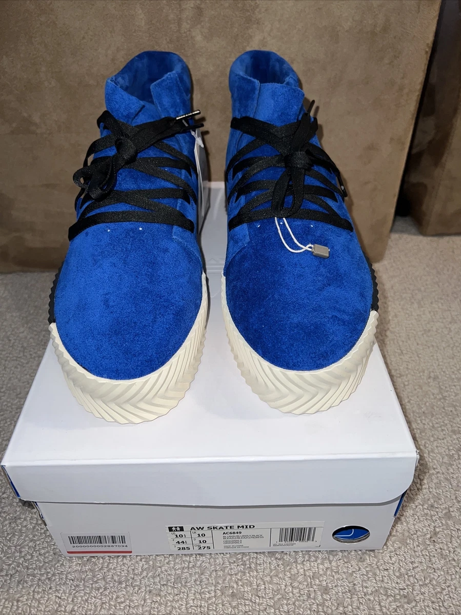 Size 10.5 - Authentic adidas Alexander Wang AW Skate Mid Bluebird