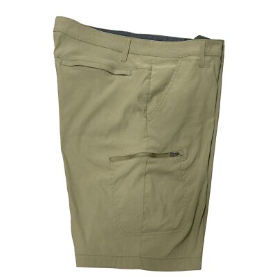 Weatherproof Vintage Mens Shorts Khaki Front Zip Thigh Pocket