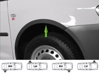Schwarz Radlauf Zierleisten Set 4-6-tlg für VW CADDY 2K FL vorne & hinten 10-15