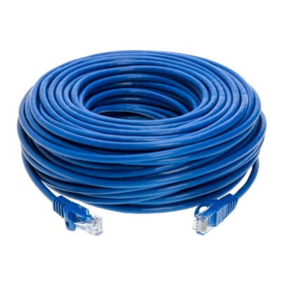 CAT5e Ethernet Patch Cable RJ-45 Internet Cord Blue 25FT- 200FT Multi-Pack LOT