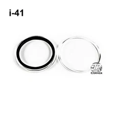 AirTite i41mm (1.614") Coin Holder Capsules with Black Rings, Quantity of 10