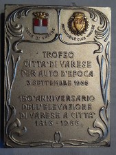 placca trofeo città di varese per auto d'epoca 1966 60x80mm