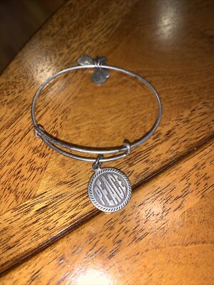 Alex and Ani Words Are Powerful Peace Gold Charm Bracelet Bangle Rare