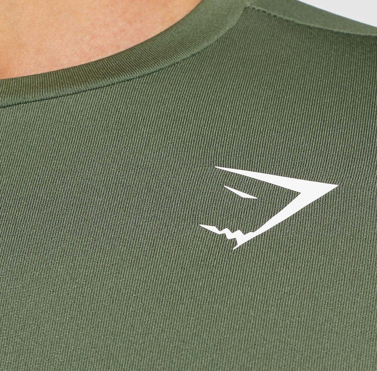 GYMSHARK Fitness 'Essential Slim Logo' Workout Train L/S T