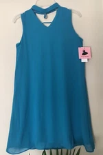 Amy’s Closet Sleeveless High V-Neck With Drop Bead Dress For Girls. Size 12. NWT