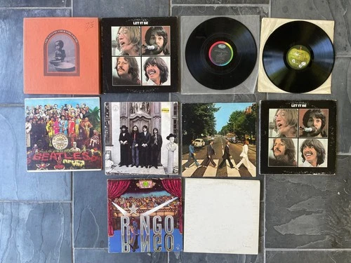 Vintage Vinyl Lot The BEATLES & Related Abbey Road Sgt. Peppers Let it Be Estate