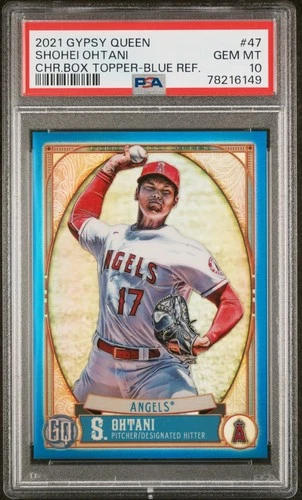 2021 Gypsy Queen - SHOHEI OHTANI - Chrome Box Topper Blue Refractor /99 - PSA 10