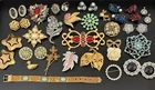 28 Pc Vintage Costume Jewelry Lot Rhinestones Some Signed Grosse Trifari KJL