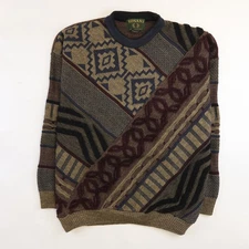 Vintage Tosani 3D Wool Knit Crewneck Sweater Size 2XL