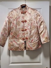 Vintage Shanghai Silk Coat with Frog Closures  Gold Embroidery   Chinese