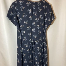 Women’s Field Manor Black Floral Silk Maxi Dress Fully Lined Tie Waist Side Slit