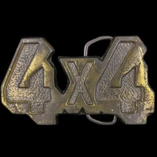 Vintage 80s 4 X 4 4WD 4 Wheel Drive Off Road Jeep Mudding Muddin Belt Buckle