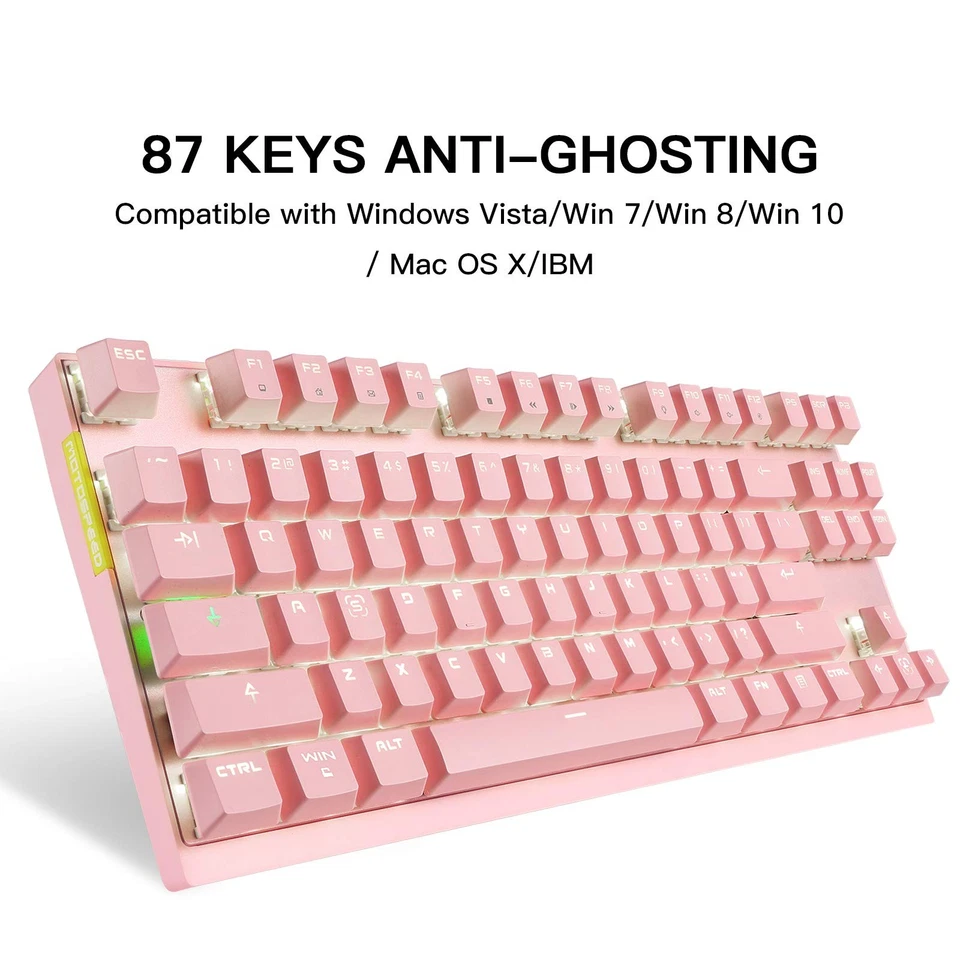 2.4GHz Wireless/Wired Mechanical Gaming Keyboard White Backlit/Durable Batter... - Image 3 of 4