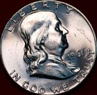 Uncirculated 1961 Philadelphia Mint Silver Franklin Half — photo 1