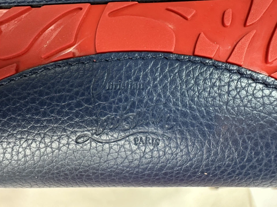 Bolso Bandolera Christian Louboutin Kipi Bolsa Cuero Bidireccional Azul Camuflaje con Certificado de Autenticidad Foto 3 de 4