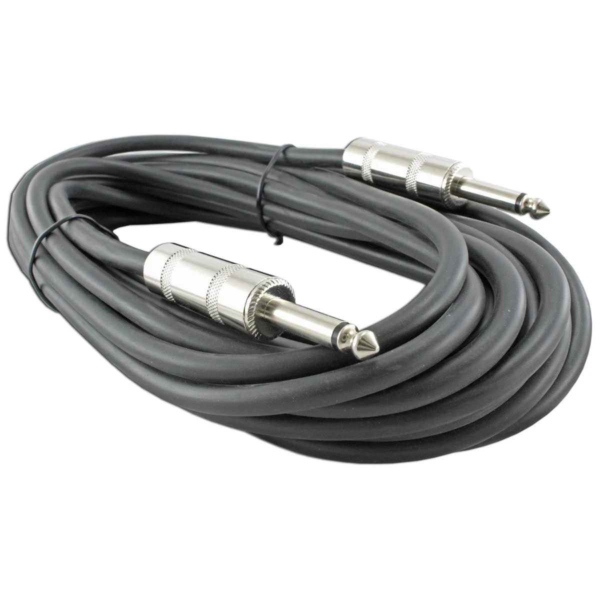 Paquete de 2 cables de altavoz DJ de audio profesional PA de 50 pies 50 pies CABLES 1/4 EXTREMOS 16GA calibre
