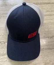 ESI Embroidered New Era 39Thirty Stretch fitted Navy/White Hat Cap Size L-XL