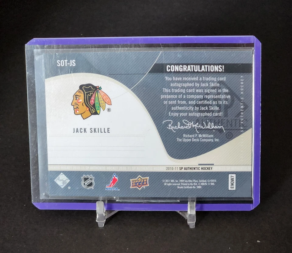 2010-11 SP Authentic Jack Skille Chicago Blackhawks Sign of the Times #SOT-JS - Image 2 of 2