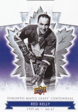 17/18 UD MAPLE LEAFS CENTENNIAL..RED KELLY..DIE CUT..# 19..FREE COMBINED SHIP