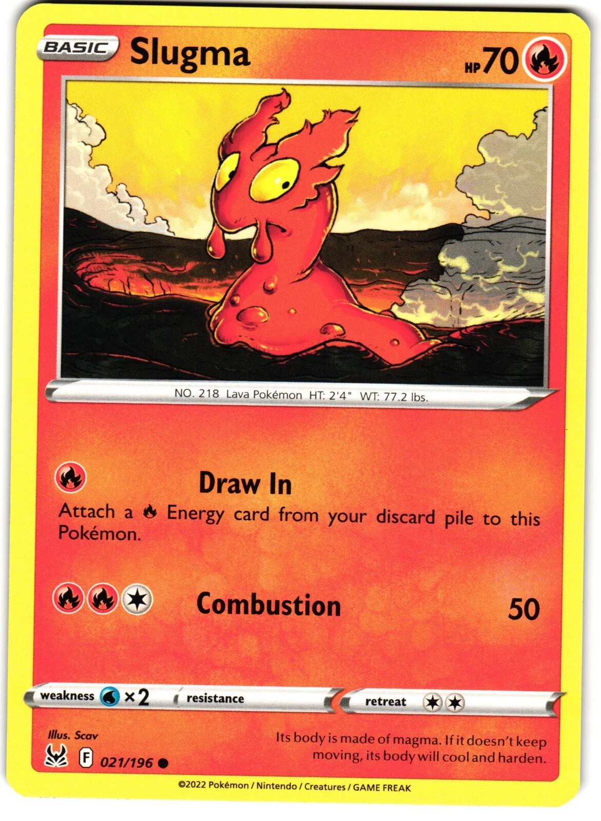 Slugma 21/196 Pokemon SWSH: Lost Origin
