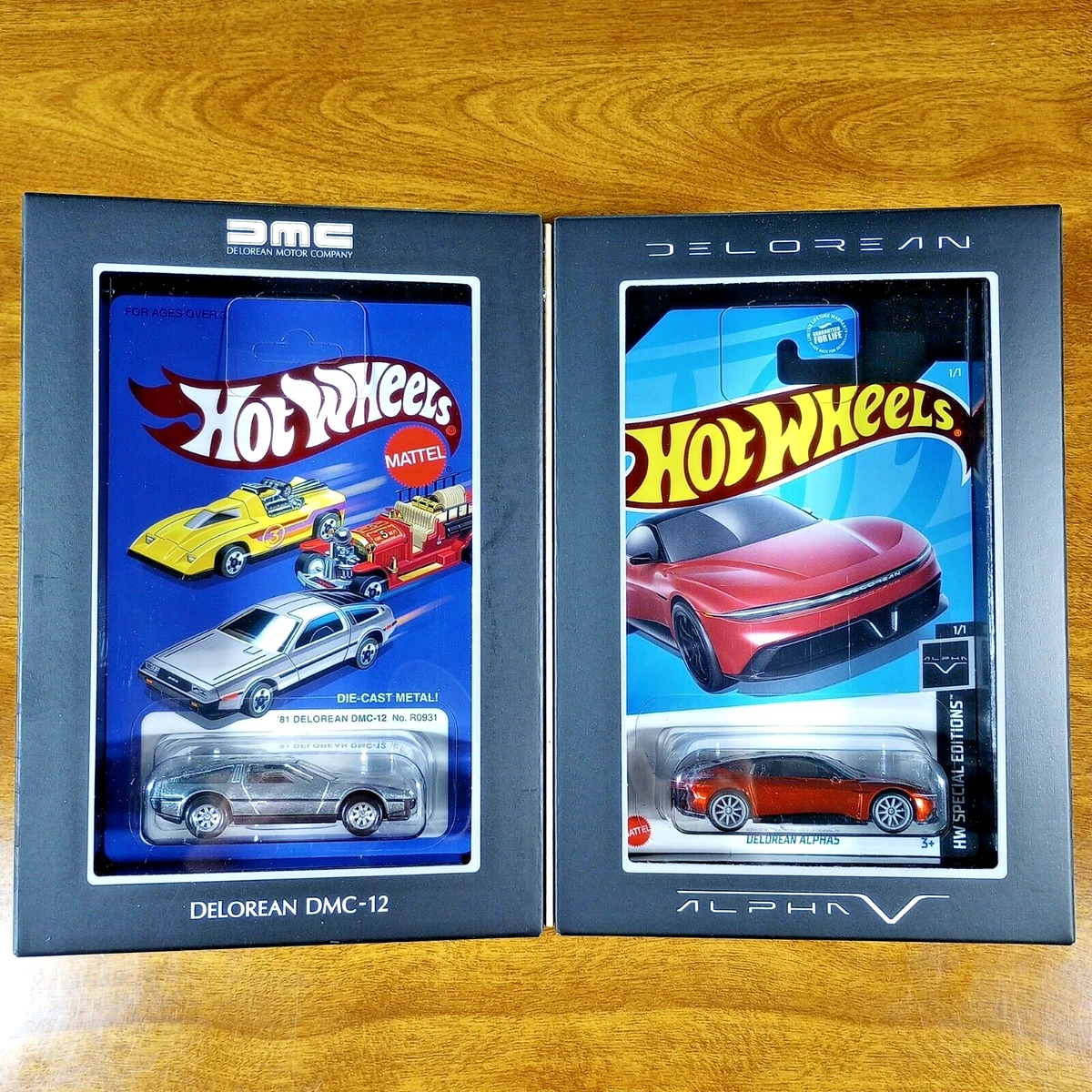 Hot Wheels RLC X Delorean DMC-12 & Alpha5 2-Pack Collector Set Real Riders  2023