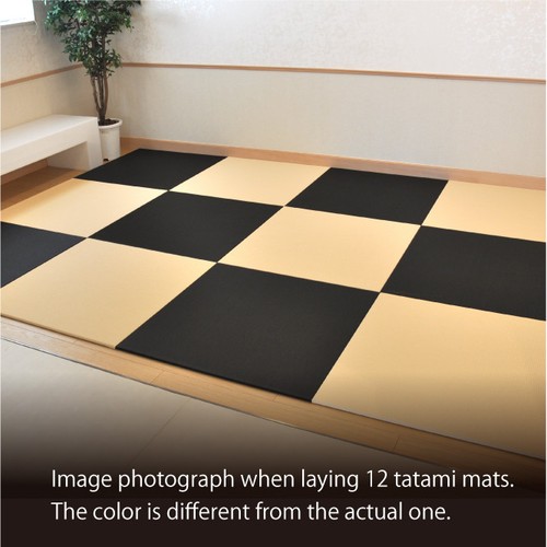 Tatami Mat Tokyo Series Tokyo Sky Glay(Checkered Pattern)32.3 x 32.3 x 0.6 inch - Picture 2 of 14