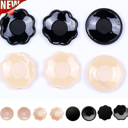 Women Reusable Self Adhesive Bra Silicone Breast Petal Nipple Cover Breast Paste