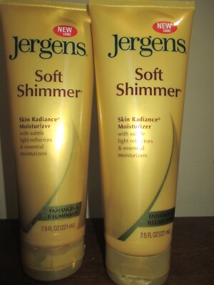USED - 2x Jergens SOFT SHIMMER Skin Radiance Moisturizer 5 oz