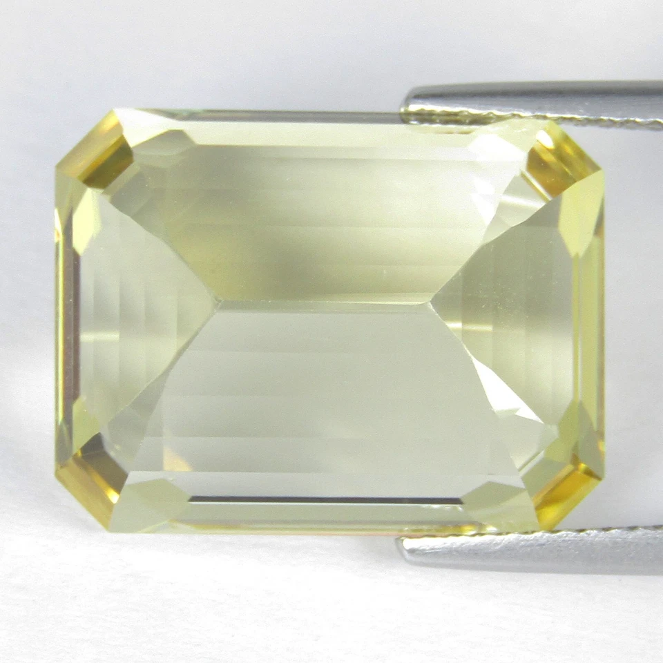 21.20Cts Excellent Natural Yellow Color Unheated Scapolite Emerald Cut Gem VDO - Image 2 of 4